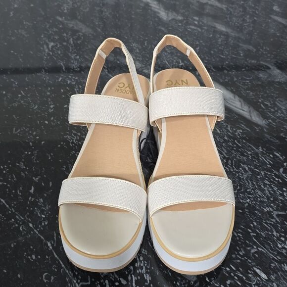 BRAND NEW MADDEN NYC WOMEN’S TALLA WEDGE STRAPPY SANDALS - Picture 2 of 16